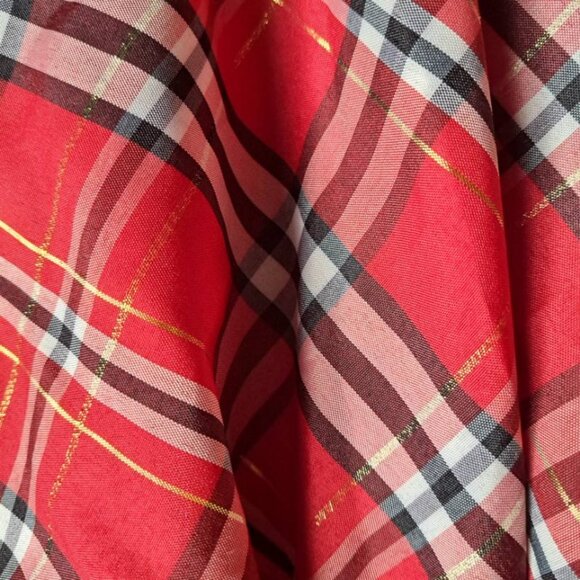 Girl Holiday Christmas Red black bow plaid dress layered taffeta size 4 Camilla - Picture 7 of 7